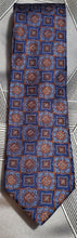 Load image into Gallery viewer, Robert Talbott blue/brown silk necktie
