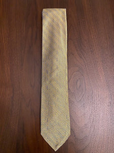 Robert Talbott gold & navy herringbone necktie