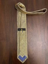 Load image into Gallery viewer, Robert Talbott gold &amp; navy herringbone necktie
